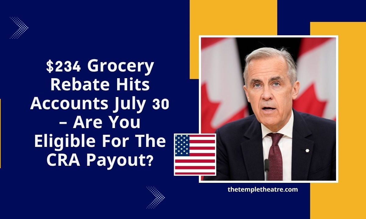$234 Grocery Rebate Hits Accounts July 30 – Are You Eligible For The CRA Payout?