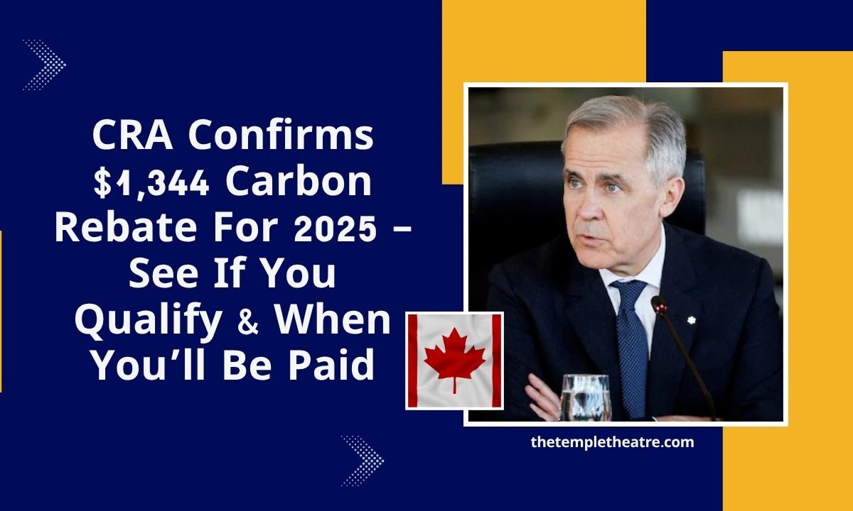 CRA Confirms $1,344 Carbon Rebate For 2025 – See If You Qualify & When You’ll Be Paid