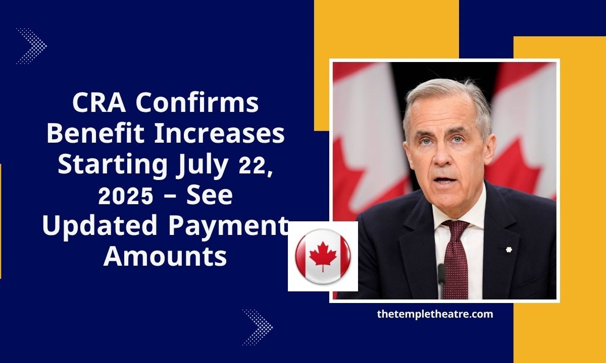 CRA Confirms Benefit Increases Starting July 22, 2025 – See Updated Payment Amounts
