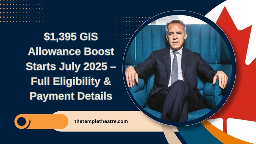 $1,395 GIS Allowance Boost Starts July 2025 – Full Eligibility & Payment Details
